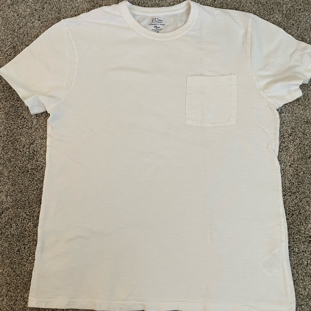 💙JCREW all white short sleeved pocket tshirt